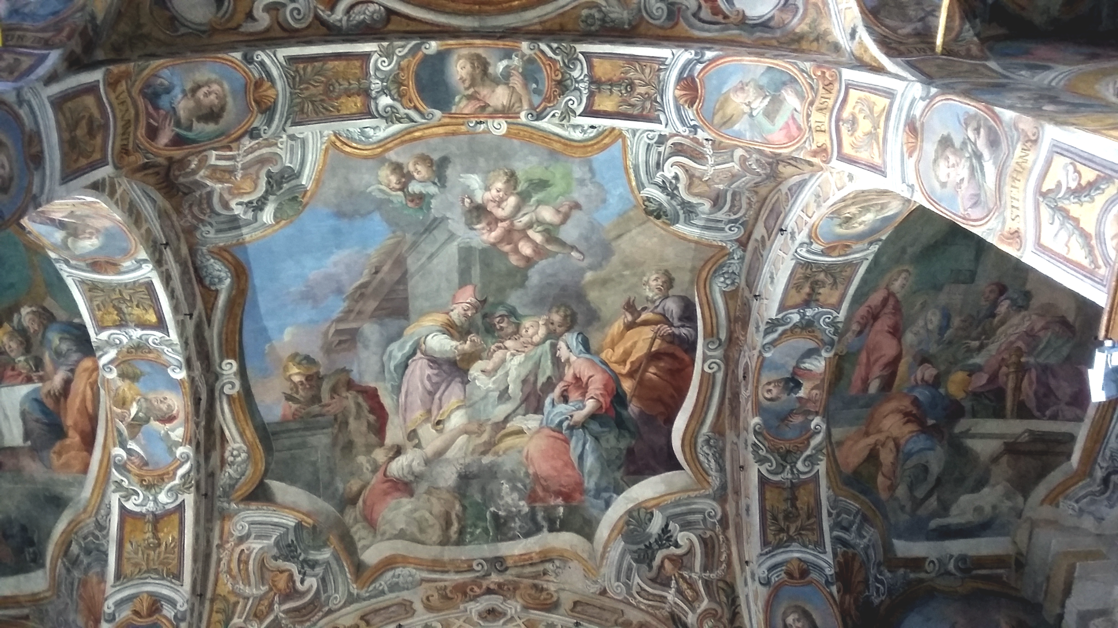 Sicilia turistica insolita e sconosciuta - Chiesa di S. Maria dell'Ammiraglio (Martorana o S. Nicolò dei Greci): affreschi barocchi dell'abside centrale.